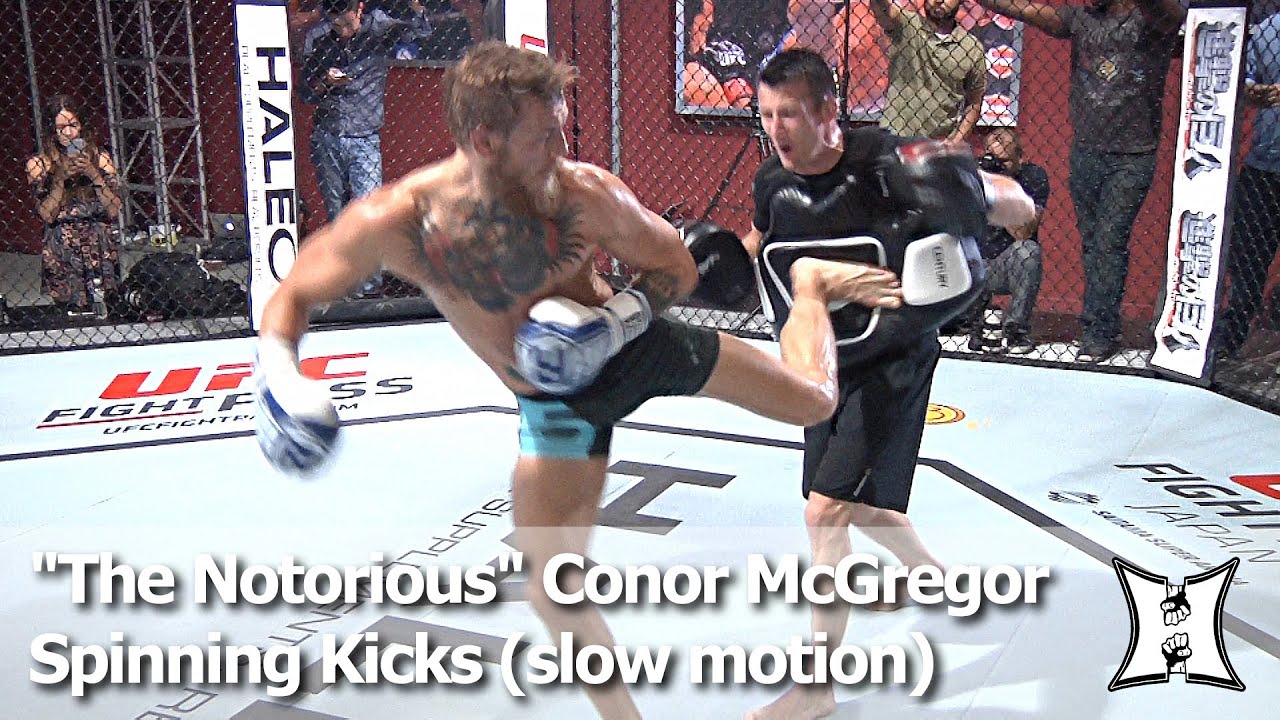 UFC’s "The Notorious" Conor McGregor: Rib Breaking Spinning Kicks in Slow Motion